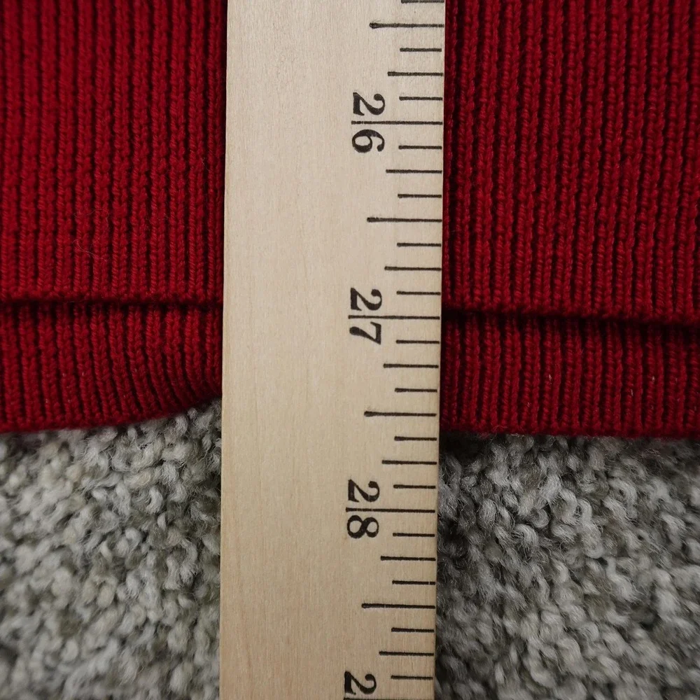 Hart Schaffner Marx Sweater‎ Vest Mens XL Red Merino Wool Pullover V Neck Cozy